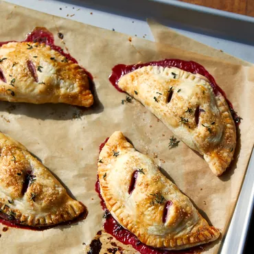 Berry Hand Pies on baking sheet pan