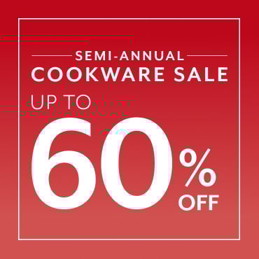 semi-annual cookware sale up to 60% off
