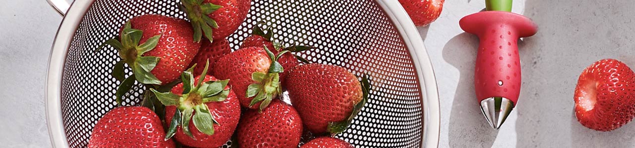 Chef’n StemGem Strawberry Huller and fresh strawberries