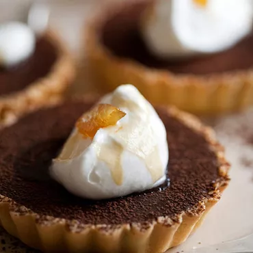 Bittersweet Chocolate and Bourbon Tartlets