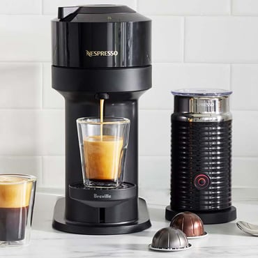 Nespresso VertuoNext espresso machine with milk frother