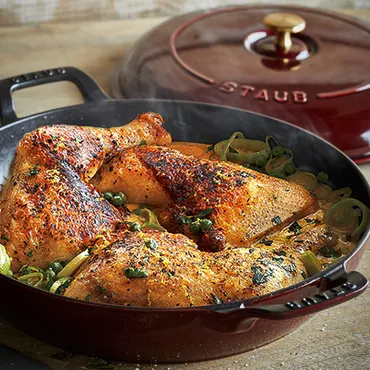 Pan-Roasted Herb Chicken in Staub