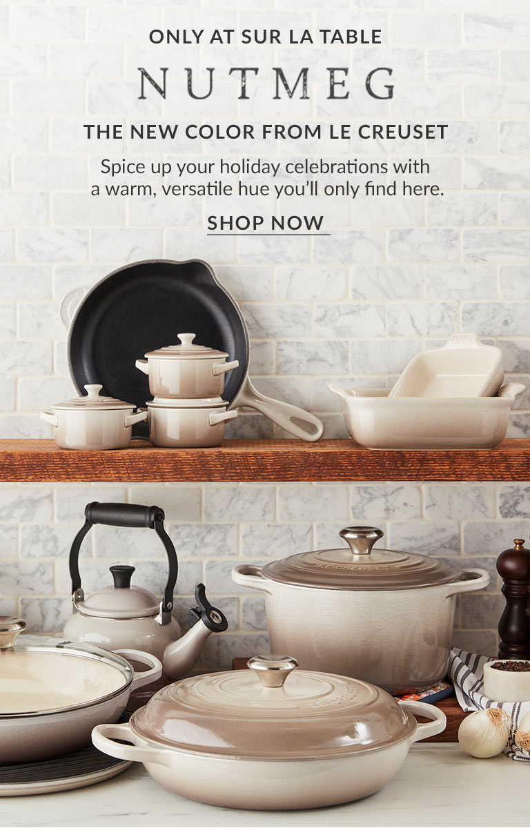 Introducing Nutmeg, the new color from Le Creuset. Spice up your holiday celebrations with a warm, versatile hue you'll only find here. Shop now.