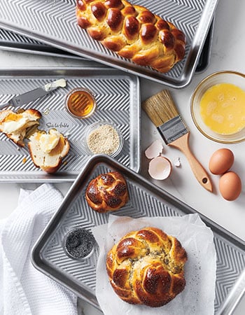 Sur La Table bakeware set with fresh baked bread