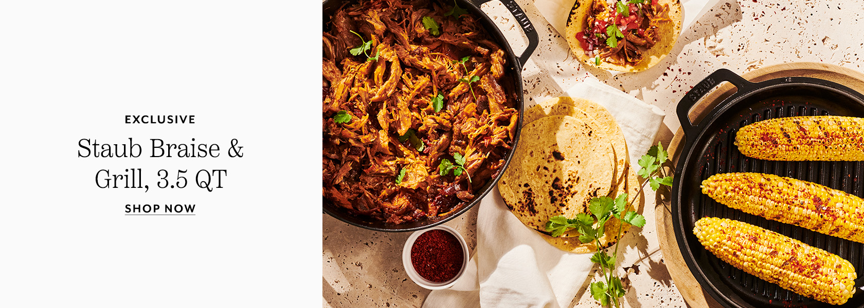 Exclusive Staub Braise & Grill 3.5 quart. Shop now.