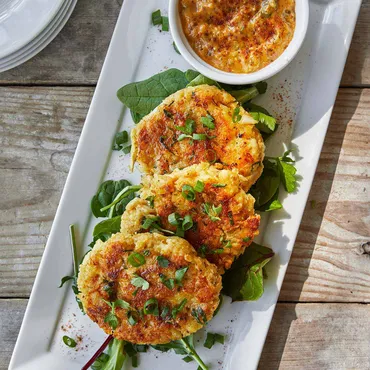Crab Cakes with Creamy Mustard-Chive Sauce