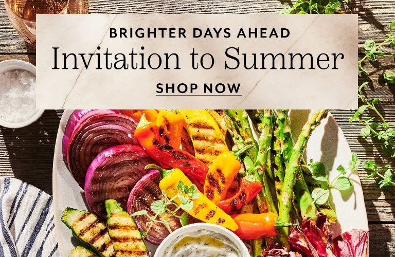 Brighter days ahead, invitation to summer. Shop now.