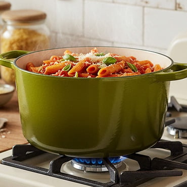 Le Creuset Olive cast iron Dutch Oven cookware