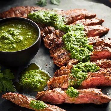 Grilled Flank Steak with Chimichurri Sauce