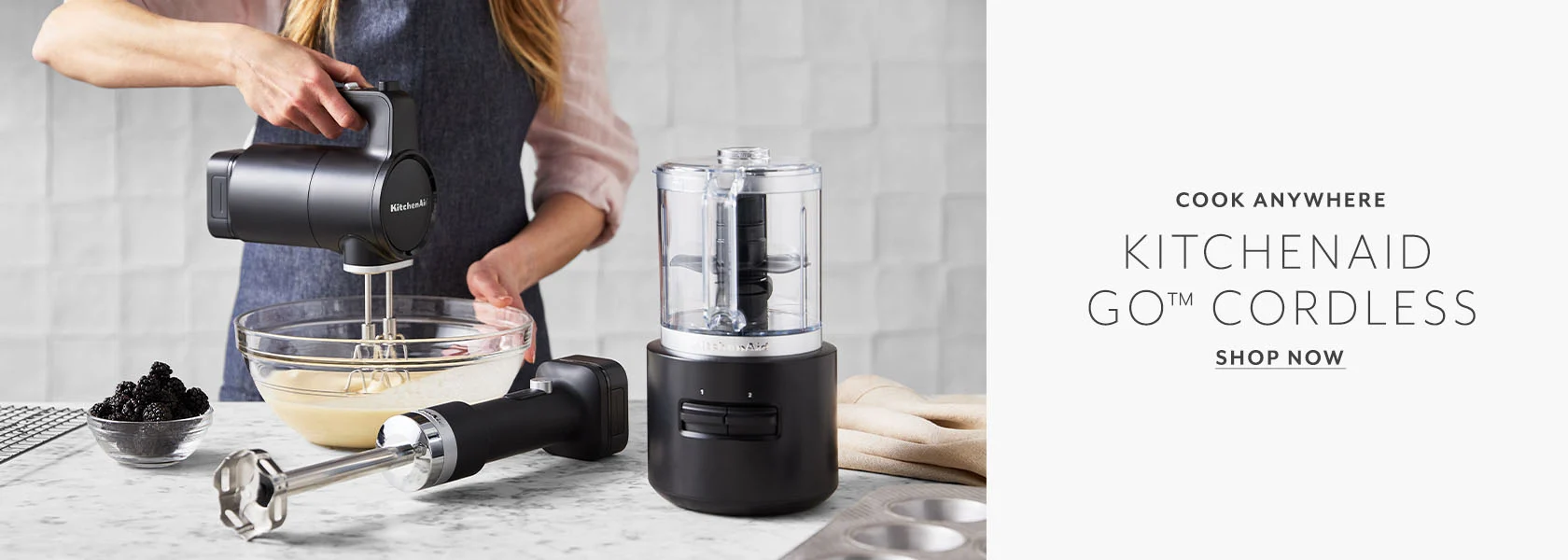 Cook anywhere with New KitchenAid Go Cordless small appliances, shop now.