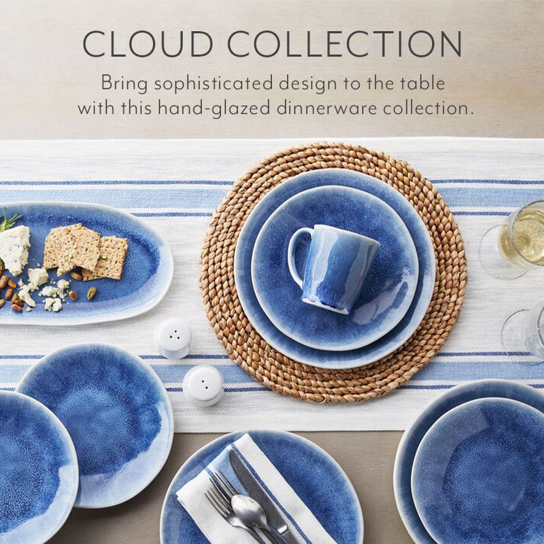 Cloud Collection. Bring sophisticated design to the table with this hand-glazed dinnerware collection.