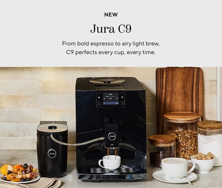 New Jura C9. From bold espresso to airy light brew, C9 perfects every cup, every time.
