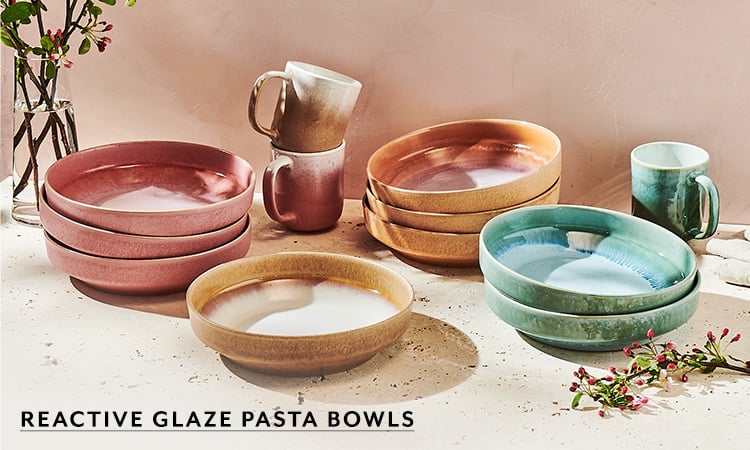 Reactive Glaze Pasta Bowls. Shop now.
