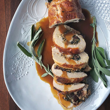 Stuffed Turkey Breast with Herb Gravy