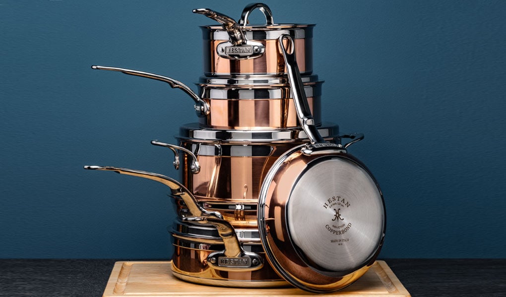 Hestan copper cookware set