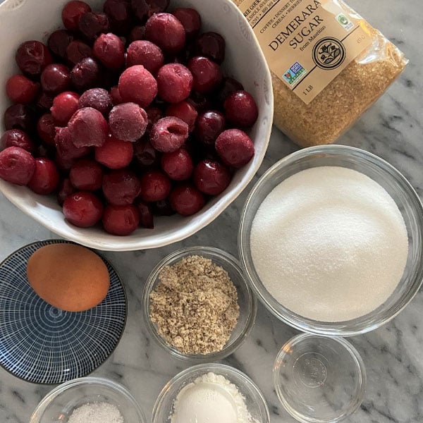 ingredients for Sweet Cherry Hand Pies