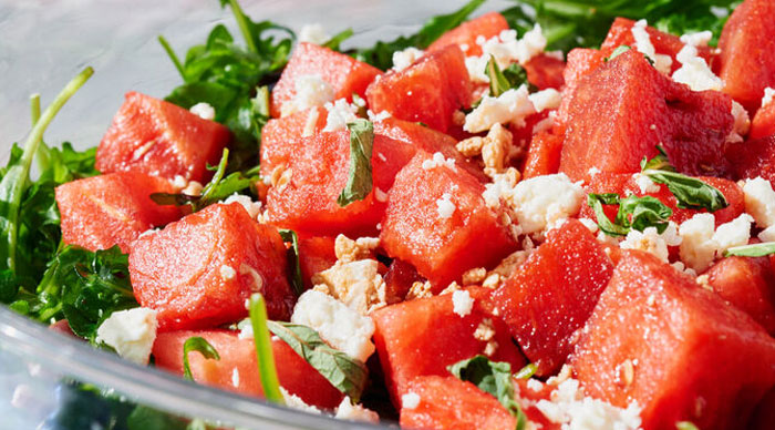 WATERMELON SALAD WITH FETA AND FRESH MINT