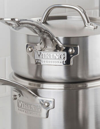 Viking Professional saucepans stacked